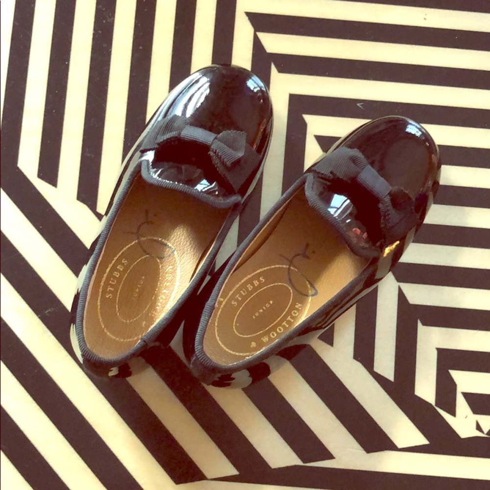 Stubbs & Wootton 24EU toddler dress shoes, w/bag